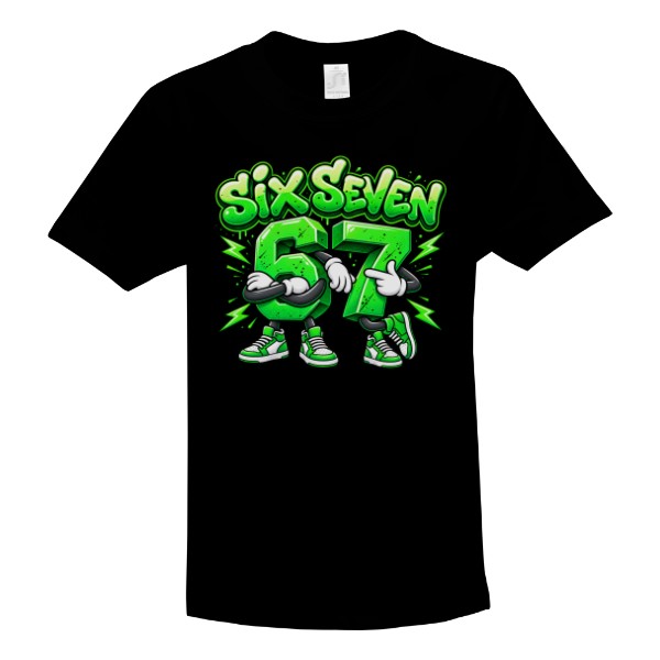 Tričko s potiskem Dětské 67 - Six Seven motiv 2